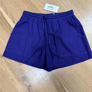 Stark true purple pocket linen short Sz XS